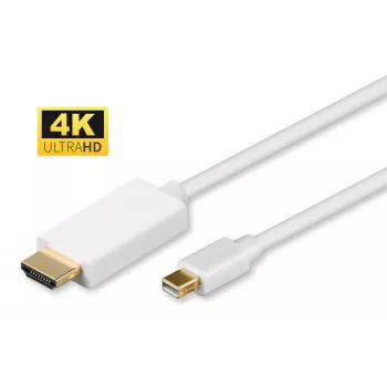 Microconnect MDPHDMI2-4K adapter kabla wideo 2 m Mini DisplayPort HDMI Typ A (Standardowy) Biały