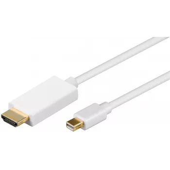 Microconnect MDPHDMI5 kabel wideo adapter 5 m Mini DisplayPort HDMI Typ A (Standardowy) Biały
