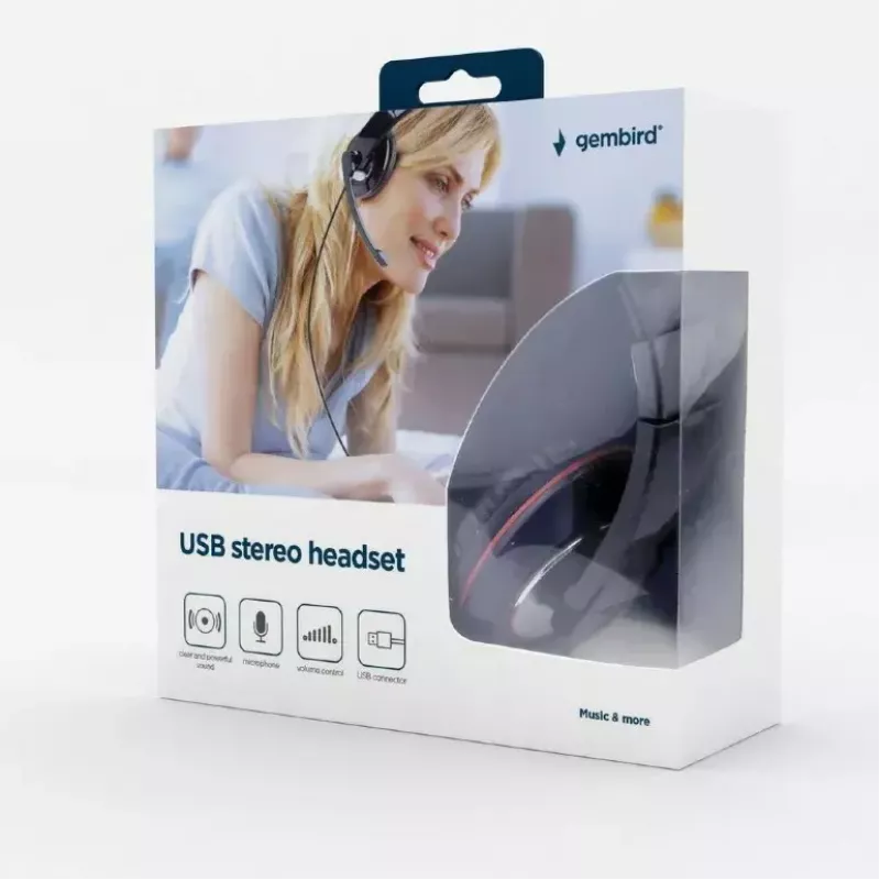 Słuchawki Gembird MHS-U-001 USB przewodowe