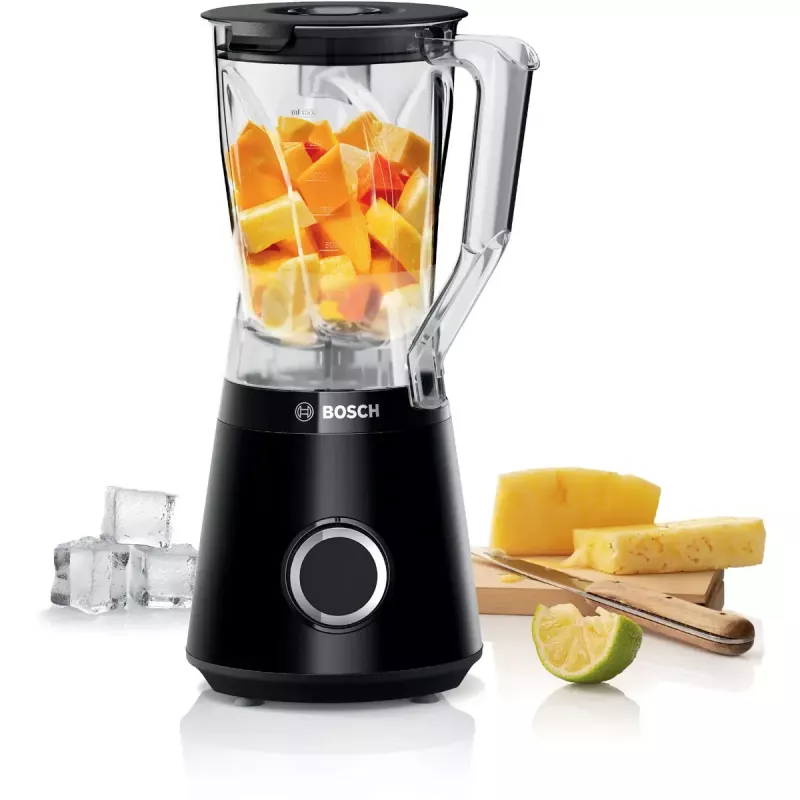 Blender stołowy Bosch Serie 4 MMB6141B — 1200 W, pojemnik Tritan 1,5 l, 2 prędkości, kruszenie lodu, czarny