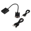 Microconnect MONGGHDMI adapter kabla wideo 0.3 m HDMI Typ A (Standardowy) VGA (D-Sub) Czarny
