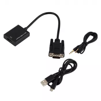 Microconnect MONGGHDMI adapter kabla wideo 0.3 m HDMI Typ A (Standardowy) VGA (D-Sub) Czarny