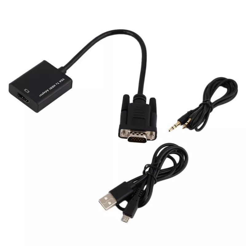 Microconnect MONGGHDMI adapter kabla wideo 0.3 m HDMI Typ A (Standardowy) VGA (D-Sub) Czarny