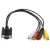 Adapter kabla wideo Microconnect MONGGSV 0,3 m VGA (D-Sub) RCA + S-Video Czarny