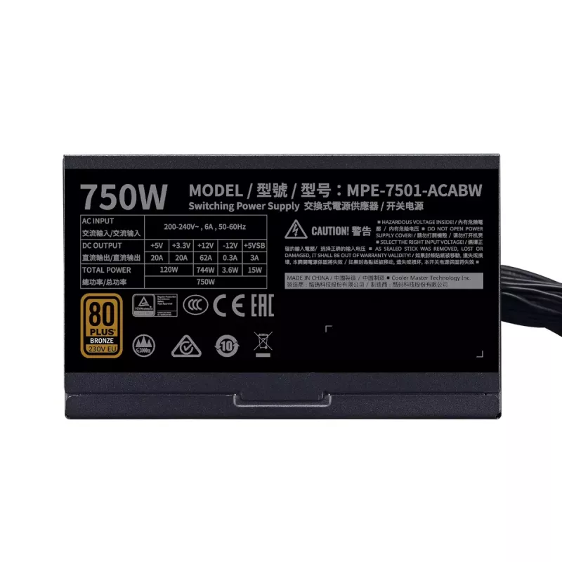 Zasilacz Cooler Master MWE 750 Bronze 750 W