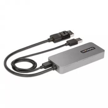 StarTech.com 3-portowy koncentrator MST - DisplayPort do 3x HDMI, trzy monitory 4K 60 Hz, adapter wideo DP 1.4 Multi-Monitor, 1 ft (30 cm) wbudowany kabel, zasilanie przez USB, tylko Windows