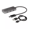 StarTech.com 3-portowy koncentrator MST - DisplayPort do 3x HDMI, trzy monitory 4K 60 Hz, adapter wideo DP 1.4 Multi-Monitor, 1 ft (30 cm) wbudowany kabel, zasilanie przez USB, tylko Windows