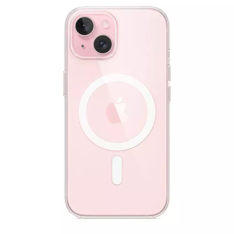 Etui ochronne do iPhone'a 15 od Apple, MagSafe, przezroczyste, poliwęglan, na ekran 6,1 cala