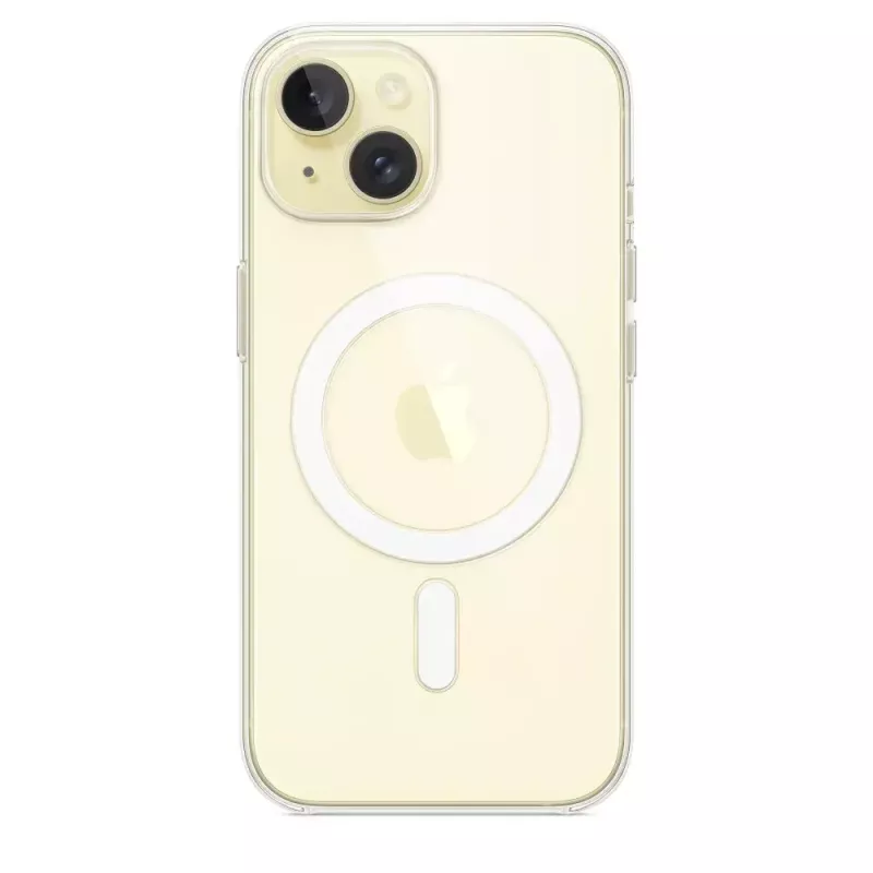 Etui ochronne do iPhone'a 15 od Apple, MagSafe, przezroczyste, poliwęglan, na ekran 6,1 cala