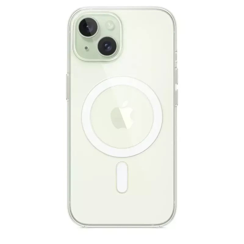Etui ochronne do iPhone'a 15 od Apple, MagSafe, przezroczyste, poliwęglan, na ekran 6,1 cala