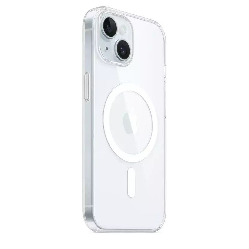 Etui ochronne do iPhone'a 15 od Apple, MagSafe, przezroczyste, poliwęglan, na ekran 6,1 cala