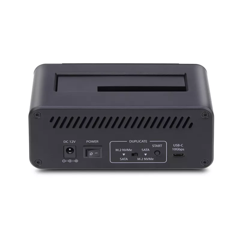 StarTech.com M.2 NVMe do SATA - Duplikator dysków 2.5/3.5 cala, dwukieszeniowy samodzielny kloner SSD/stacja dokująca, dwukierunkowy NVMe do SATA / SATA do NVMe, do 27 GB/min, TAA