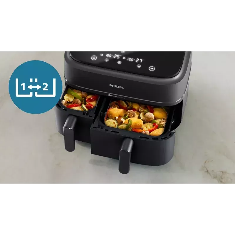 Frytkownica powietrzna Philips seria 3000 NA352/04 9L 2750W Podwójny kosz