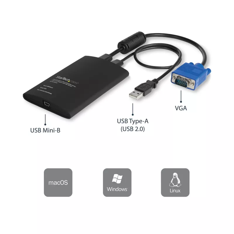 StarTech.com Adapter USB Crash Cart z funkcją przesyłania plików i przechwytywania wideo