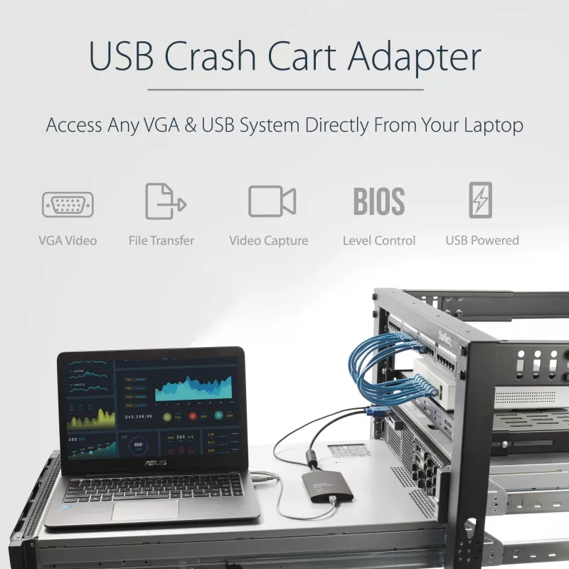 StarTech.com Adapter USB Crash Cart z funkcją przesyłania plików i przechwytywania wideo