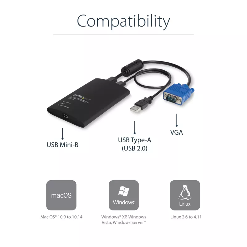 StarTech.com Adapter USB Crash Cart z funkcją przesyłania plików i przechwytywania wideo