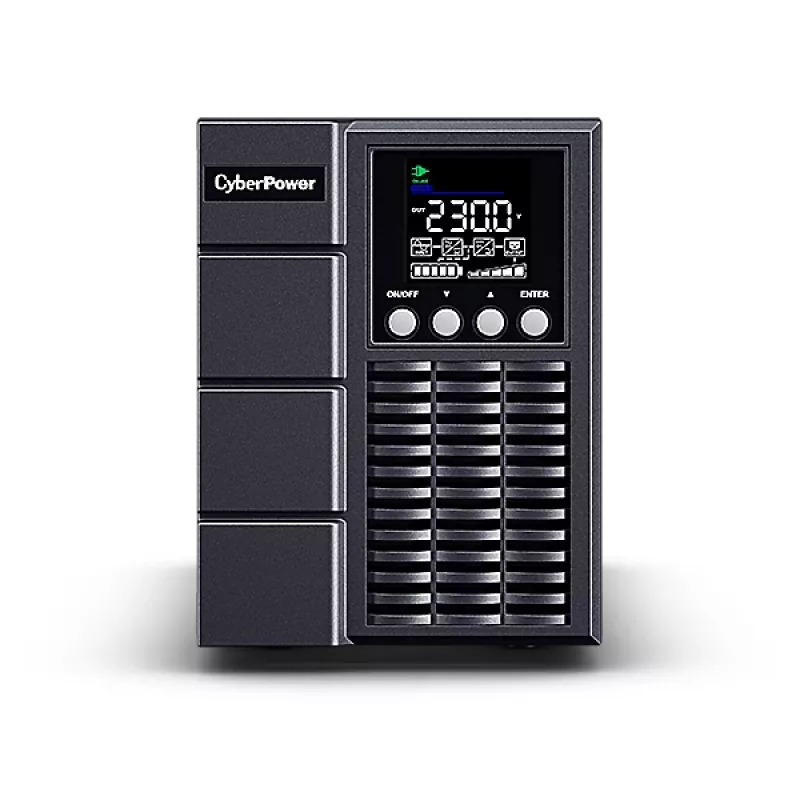 Zasilacz awaryjny UPS CYBERPOWER OLS1000EA, podwójna konwersja online, 1 kVA/900 W, 3 gniazda IEC C13, czysty sinus, LCD, wieża