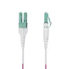 StarTech.com 1 m (3 stopy) Kabel LC na LC (UPC) OM4 wielomodowy światłowodowy, Erika Violet, 50/125 µm, 40G/100G, LOMMF/VCSEL, złącze uniboot, kros światłowodowy, OFNR Riser Rated