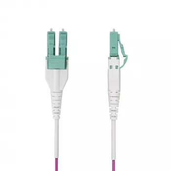 StarTech.com 2m (6 stóp) kabel światłowodowy LC na LC (UPC) OM4 wielomodowy, Erika Violet, 50/125µm, 40G/100G, LOMMF/VCSEL, złącze uniboot, OFNR Riser Rated