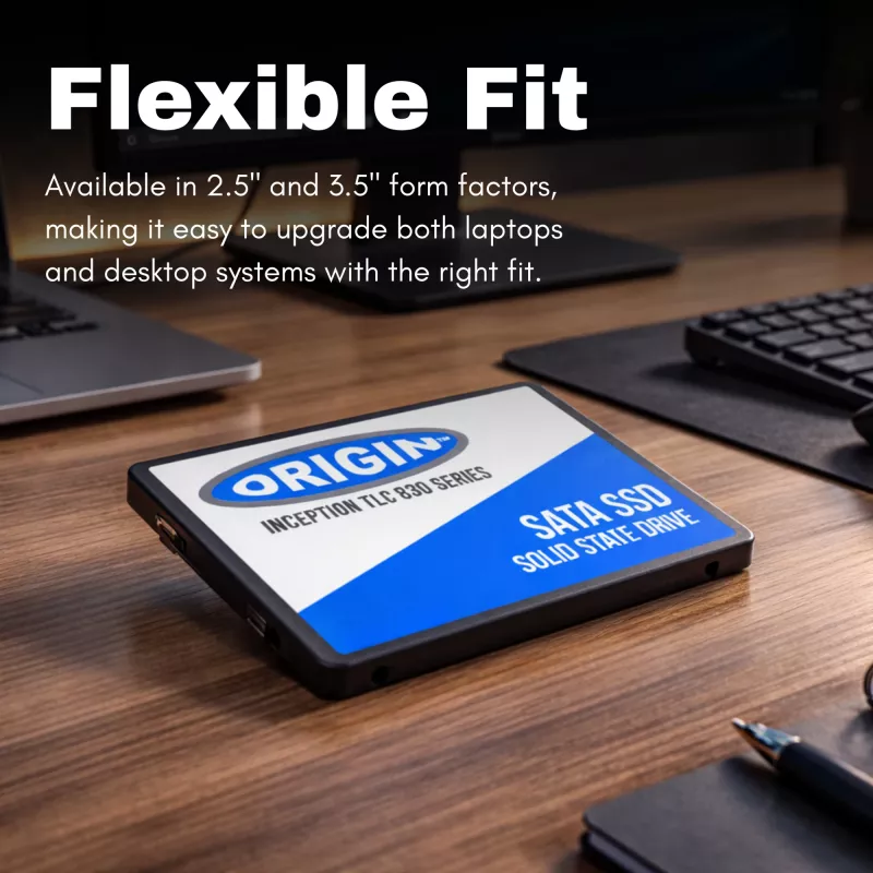 Origin Storage Inception SSD 1 TB 2.5 cala SATA 3D TLC, 1 TB, 2.5 cala, 550 MB/s, 6 Gbit/s