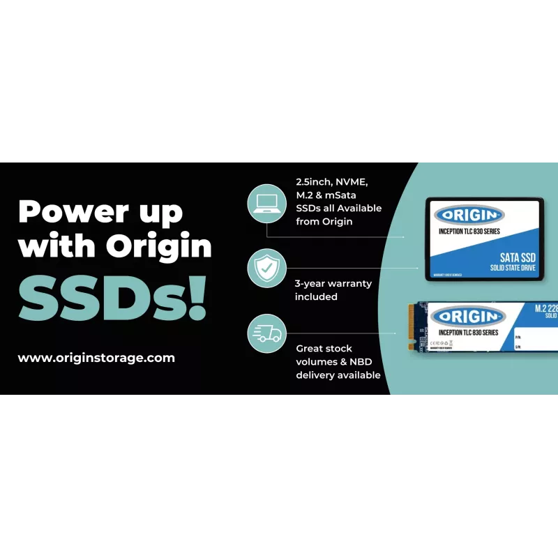 Origin Storage Inception SSD 1 TB 2.5 cala SATA 3D TLC, 1 TB, 2.5 cala, 550 MB/s, 6 Gbit/s