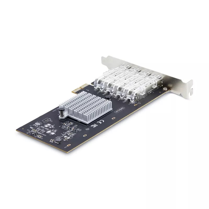 StarTech.com 4-Port GbE SFP sieciowy Card, PCIe 2.0 x2 (x4, x8, x16 Kompatybilny), Intel I350-AM4 4x 1GbE Controller, 1000BASE miedź/Fiber Optic, Desktop/Server Quad-Port Gigabit Ethernet NIC - Windows & Linux
