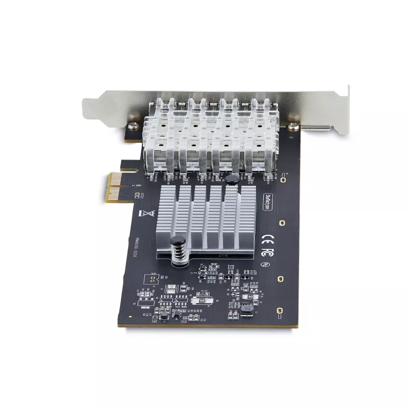 StarTech.com 4-Port GbE SFP sieciowy Card, PCIe 2.0 x2 (x4, x8, x16 Kompatybilny), Intel I350-AM4 4x 1GbE Controller, 1000BASE miedź/Fiber Optic, Desktop/Server Quad-Port Gigabit Ethernet NIC - Windows & Linux