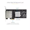 StarTech.com 4-Port GbE SFP sieciowy Card, PCIe 2.0 x2 (x4, x8, x16 Kompatybilny), Intel I350-AM4 4x 1GbE Controller, 1000BASE miedź/Fiber Optic, Desktop/Server Quad-Port Gigabit Ethernet NIC - Windows & Linux