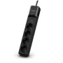 CyberPower P0420SUD0-DE ochronnik przeciwprzepięciowy Czarny 4 Gniazda AC 200 - 250 V 1.8 m