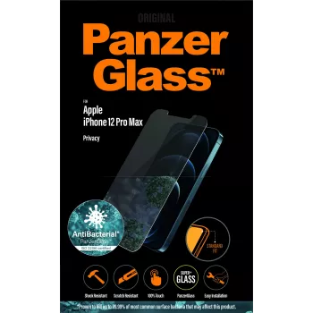 Folia ochronna PanzerGlass do Apple iPhone 12 Pro Max, szkło hartowane + PET, filtr prywatyzujący, 6,7 cala