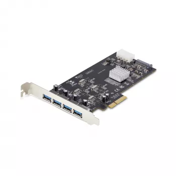 StarTech.com 4-Port USB PCIe Card, USB 3.2 5Gbps, Karta rozszerzeń PCI Express z 4 niezależnymi kontrolerami USB, 4 porty USB-A, Windows/macOS/Linux