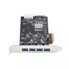 StarTech.com 4-Port USB PCIe Card, USB 3.2 5Gbps, Karta rozszerzeń PCI Express z 4 niezależnymi kontrolerami USB, 4 porty USB-A, Windows/macOS/Linux