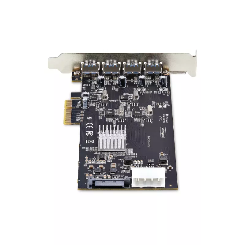 StarTech.com 4-Port USB PCIe Card, USB 3.2 5Gbps, Karta rozszerzeń PCI Express z 4 niezależnymi kontrolerami USB, 4 porty USB-A, Windows/macOS/Linux