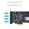 StarTech.com 4-Port USB PCIe Card, USB 3.2 5Gbps, Karta rozszerzeń PCI Express z 4 niezależnymi kontrolerami USB, 4 porty USB-A, Windows/macOS/Linux