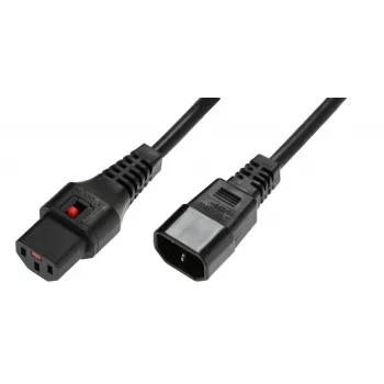 Kabel zasilający Microconnect PC1003 Czarny 1,5 m Wtyczka C13 Wtyk C14