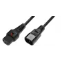 Kabel zasilający Microconnect PC1003 Czarny 1,5 m Wtyczka C13 Wtyk C14