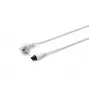 Microconnect PE010818W przewód zasilający biały 1,8 m Wtyczka typu F Złącze C5