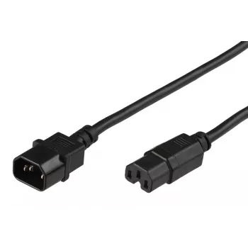 Kabel zasilający Microconnect PE011405 czarny 0,5 m wtyk C14 gniazdo C15