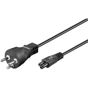 Microconnect PE120810 kabel zasilający Czarny 1 m Wtyczka zasilająca typu K Wtyk C5