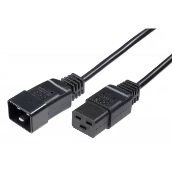 Microconnect PE141505 kabel zasilający Czarny 0,5 m Wtyczka C20 Gniazdo C19