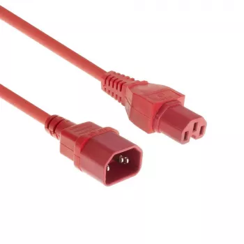 Microconnect PE1415R18 kabel zasilający Czerwony 1.8 m wtyczka C14 wtyczka C15