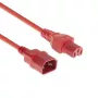 Microconnect PE1415R18 kabel zasilający Czerwony 1.8 m wtyczka C14 wtyczka C15