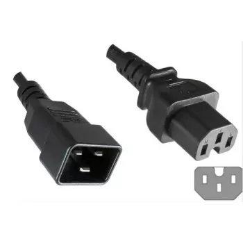Microconnect PE152018 kabel zasilający Czarny 1.8 m wtyk C20 wtyk C15