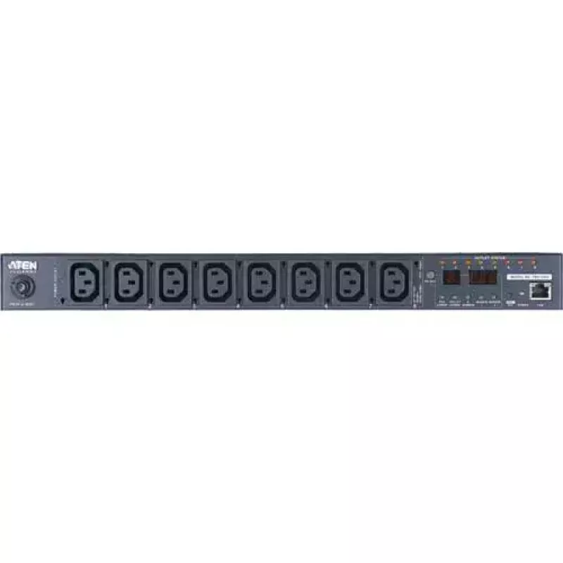 ATEN 1U 10A 8 gniazd przełączany + mierzony PDU + darmowe oprogramowanie Eco PDU Manager