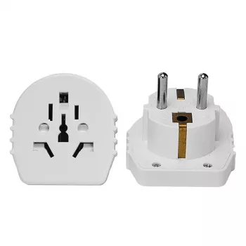Microconnect PETRAVEL15 adapter wtyczki zasilającej Uniwersalny Biały