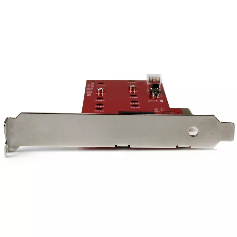 StarTech.com 2x M.2 SATA SSD Controller Card - PCIe, PCIe, M.2, Full-height / Low-profile, PCI 2.0, czerwony, CE, FCC, TAA