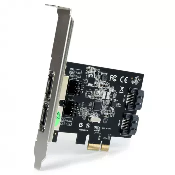 StarTech.com 2-portowa karta kontrolera PCI Express SATA 6 Gbps eSATA – dwuportowa karta PCIe SATA III – 2 wew./2 zew.