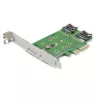 StarTech.com 3-portowa karta adaptera M.2 SSD (NGFF) - 1 x PCIe (NVMe) M.2, 2 x SATA III M.2 - PCIe 3.0