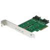 StarTech.com 3-portowa karta adaptera M.2 SSD (NGFF) - 1 x PCIe (NVMe) M.2, 2 x SATA III M.2 - PCIe 3.0
