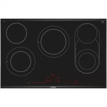 Bosch Serie 8 PKM875DP1D płyta grzewcza Czarny, Stal nierdzewna Do zabudowy Płyta ceramiczna 5 stref(y)